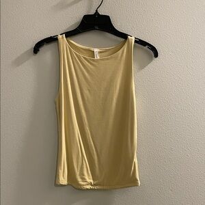 BE COOL Women's Light Yellow Scoop Neck Tank